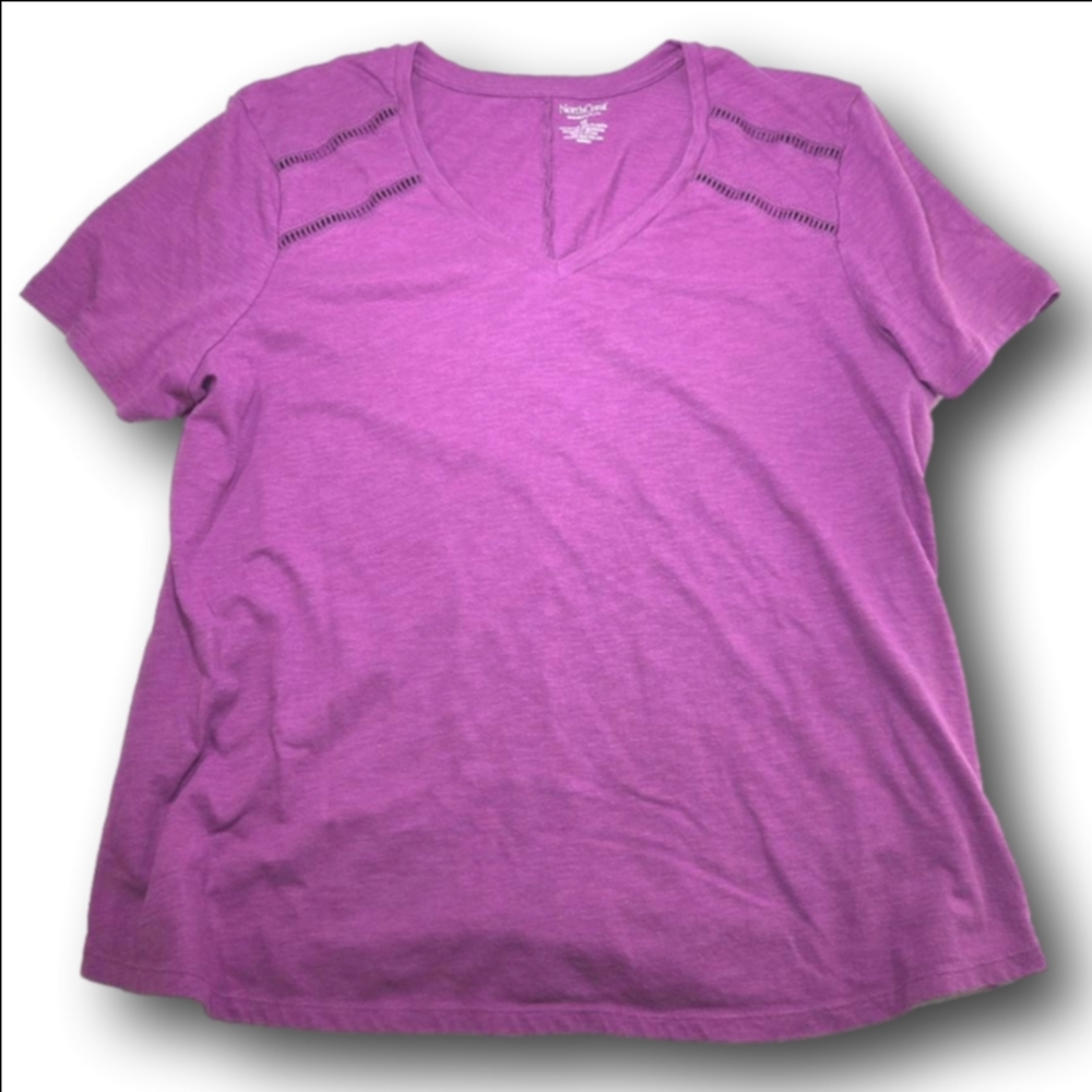 Women's NorthCrest Purple Short Sleeve Tee 4X